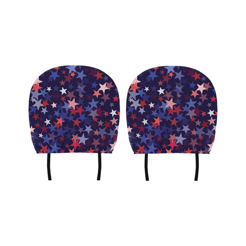 Red blue star pattern Car Headrest Cover