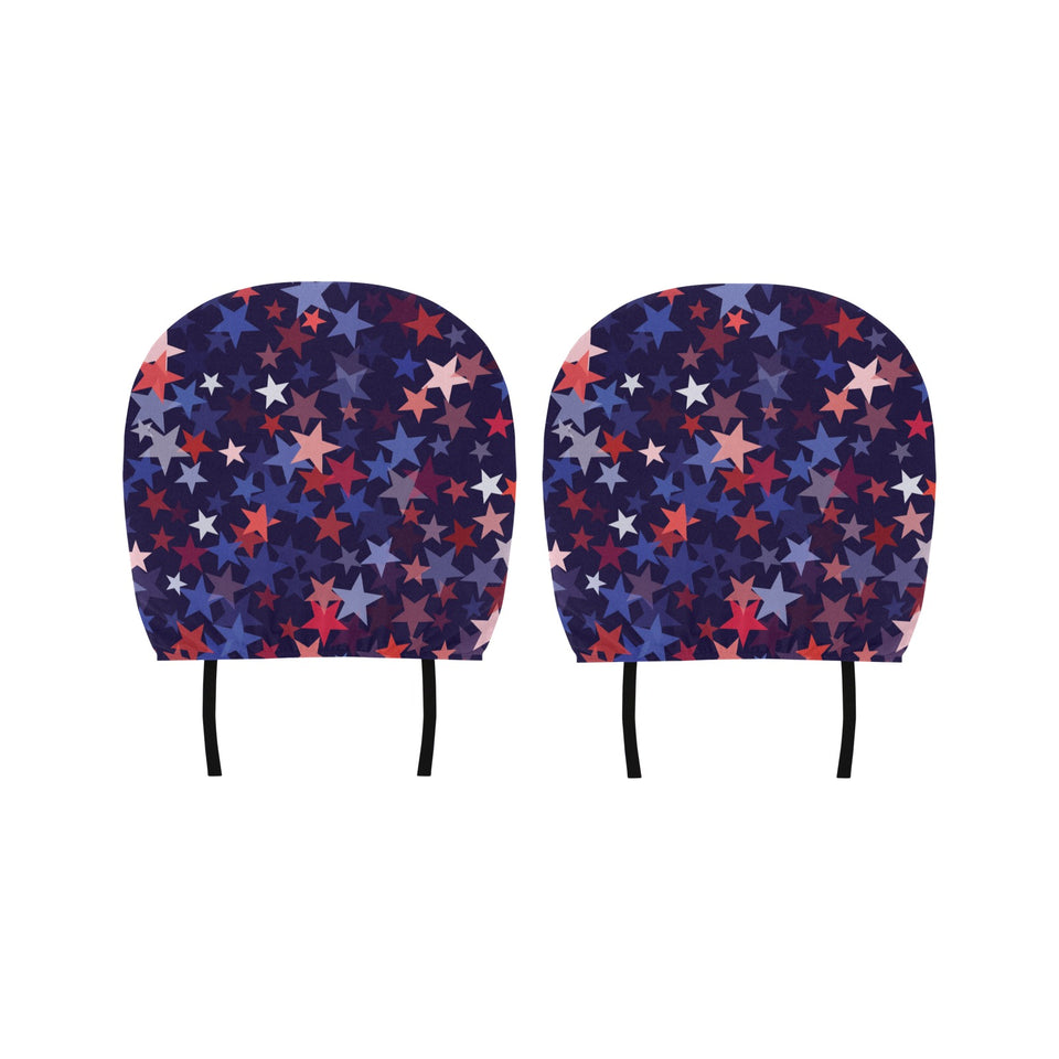 Red blue star pattern Car Headrest Cover