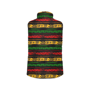Canabis Marijuana Weed Pattern Print Design 04 Men's Padded Vest
