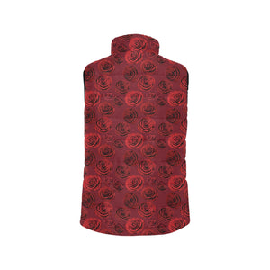 Rose Pattern Print Design 03 Men's Padded Vest