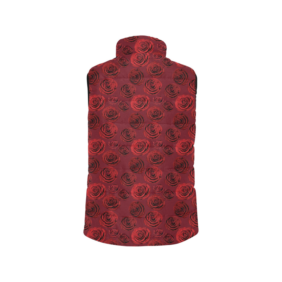 Rose Pattern Print Design 03 Men's Padded Vest
