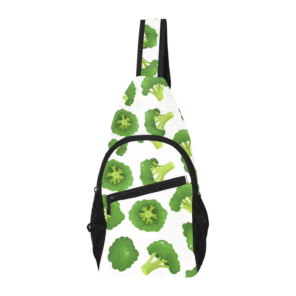 Cute broccoli pattern All Over Print Chest Bag