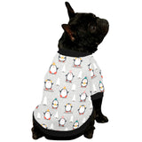 Cute Penguin christmas pattern All Over Print Pet Dog Round Neck Fuzzy Shirt