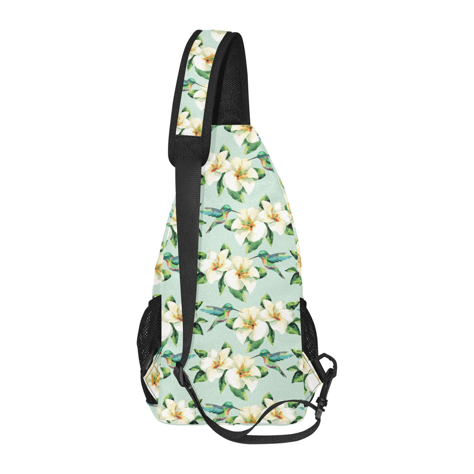 Hummingbird Pattern Print Design 01 All Over Print Chest Bag