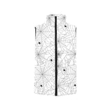 Spider web cobweb pattern white background Women's Padded Vest