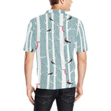 Crows christmas hat scarf Men's All Over Print Polo Shirt