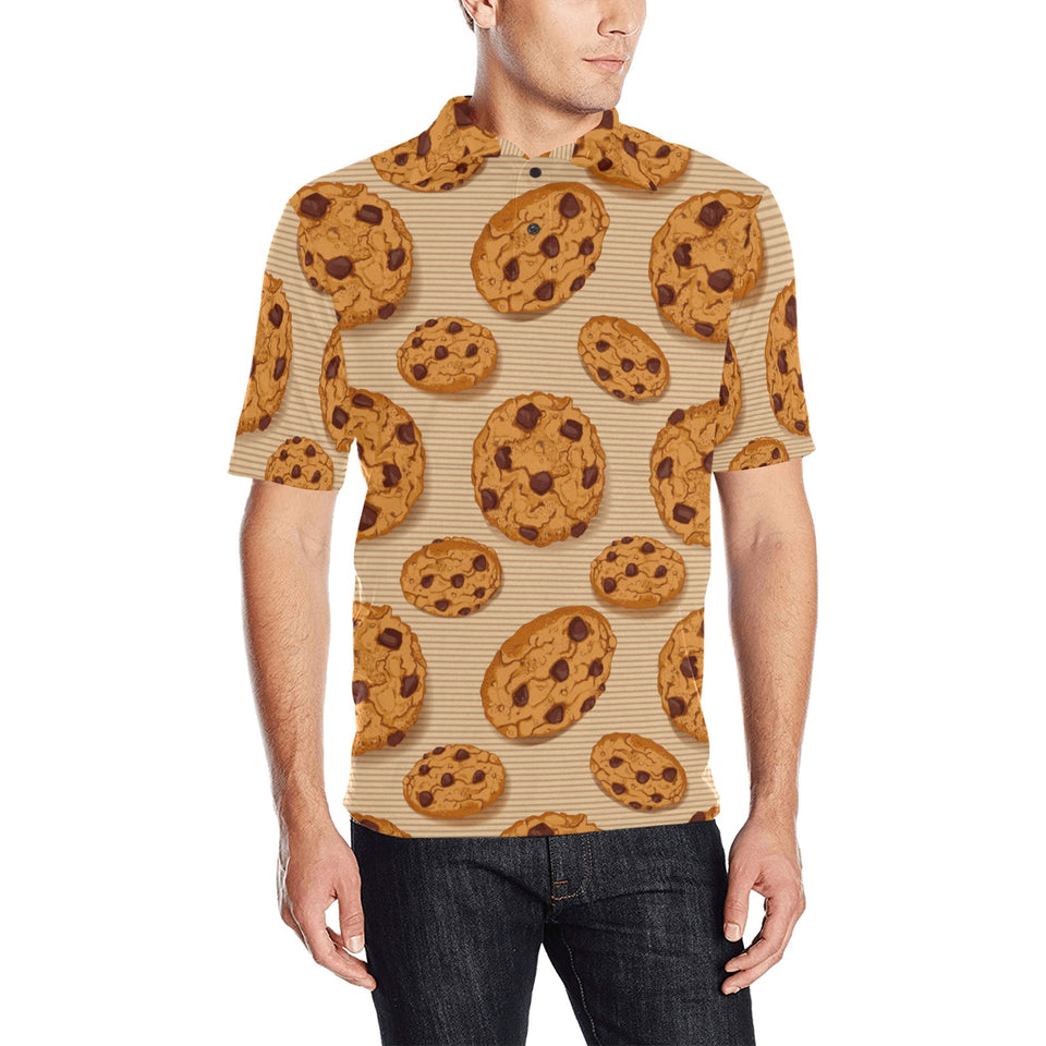 Cookie pattern Men's All Over Print Polo Shirt