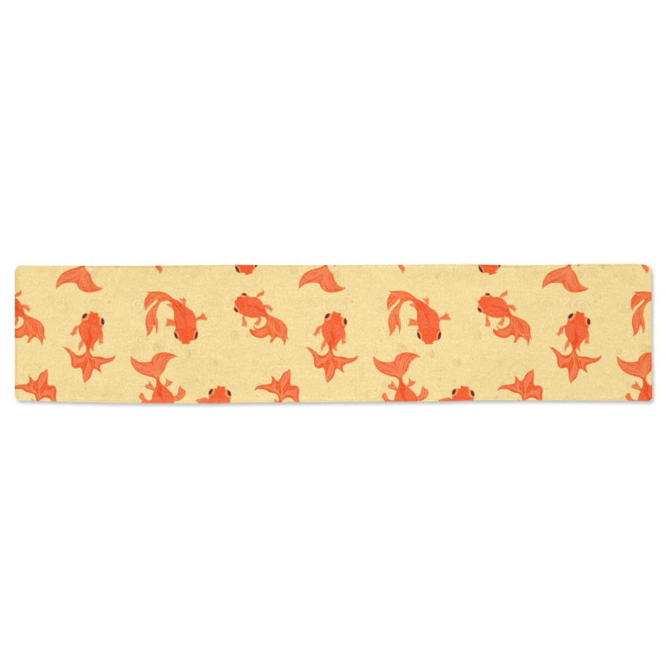 Goldfish Pattern Print Design 02 Table Runner