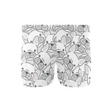 Cute french bulldog head pattern Men's Swimming Trunks