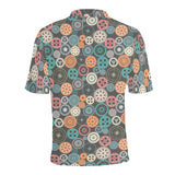 Gear Pattern Print Design 05 Men's All Over Print Polo Shirt