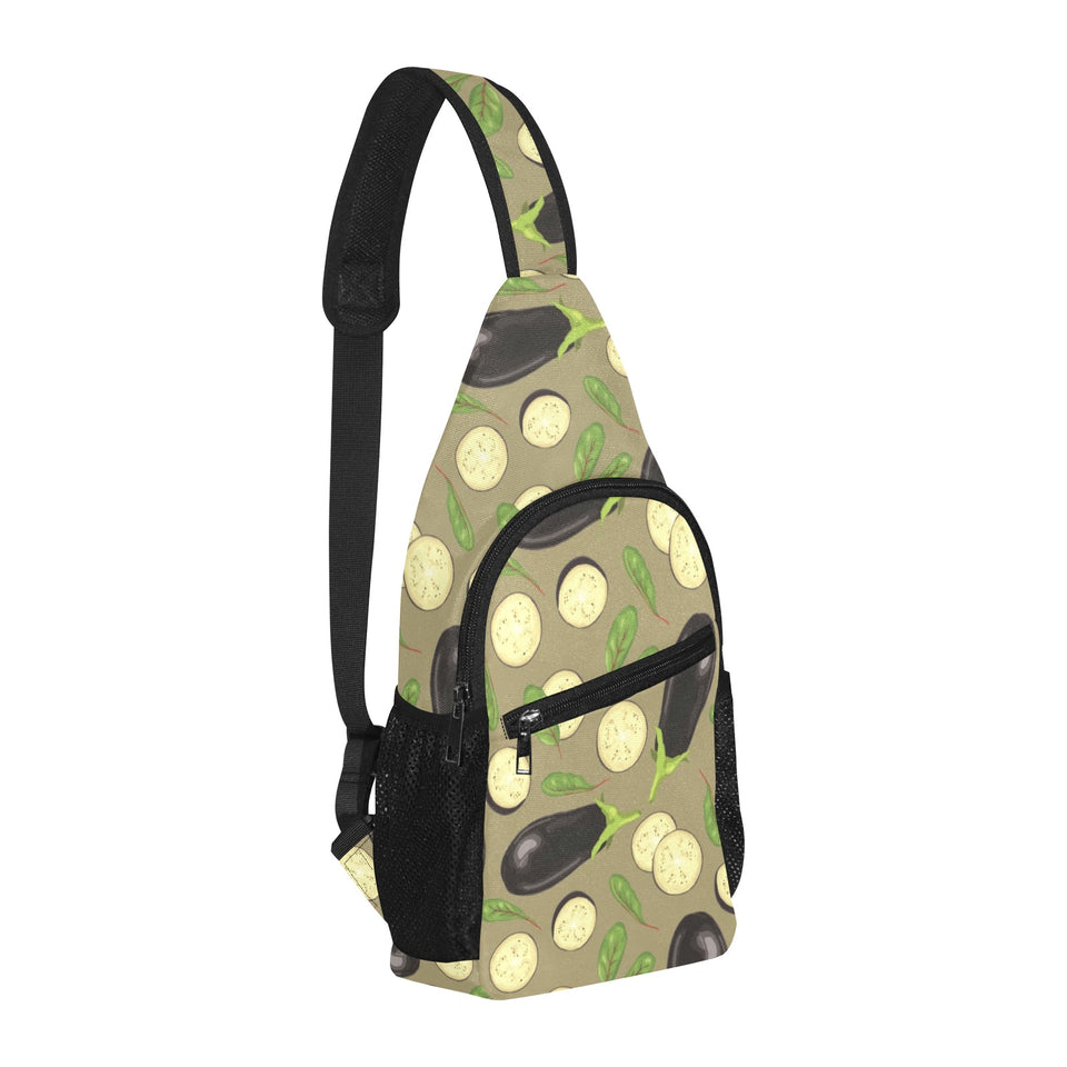 Eggplant Pattern Print Design 02 All Over Print Chest Bag