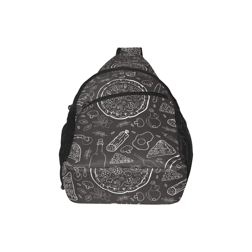 Pizza pattern All Over Print Chest Bag
