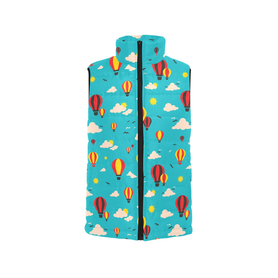 Hot Air Balloon Sky Pattern Men's Padded Vest