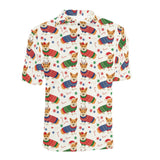 Corgi Christmas Pattern Men's All Over Print Polo Shirt