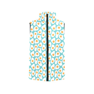 Fried Eggs Pattern Print Design 04 Women's Padded Vest