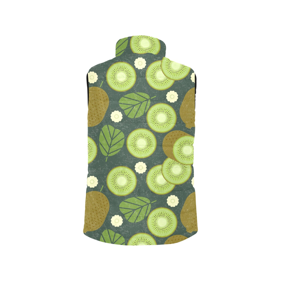 Whole sliced kiwi leave and flower Men's Padded Vest