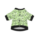 Canabis Marijuana Weed Pattern Print Design 01 All Over Print Pet Dog Round Neck Fuzzy Shirt