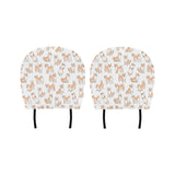 shiba inu dog pattern Car Headrest Cover