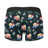 Cute sloths sleeping christmas ball santa hat patt Men's All Over Print Boxer Briefs Men's Underwear