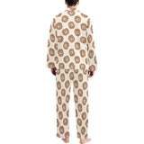 Lion Pattern Print Design 01 Men's Long Pajama Set