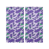 Eggplant Pattern Print Design 03 Gauze Curtain