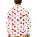 Canada Pattern Print Design 04 Men's Long Sleeve Polo Shirt