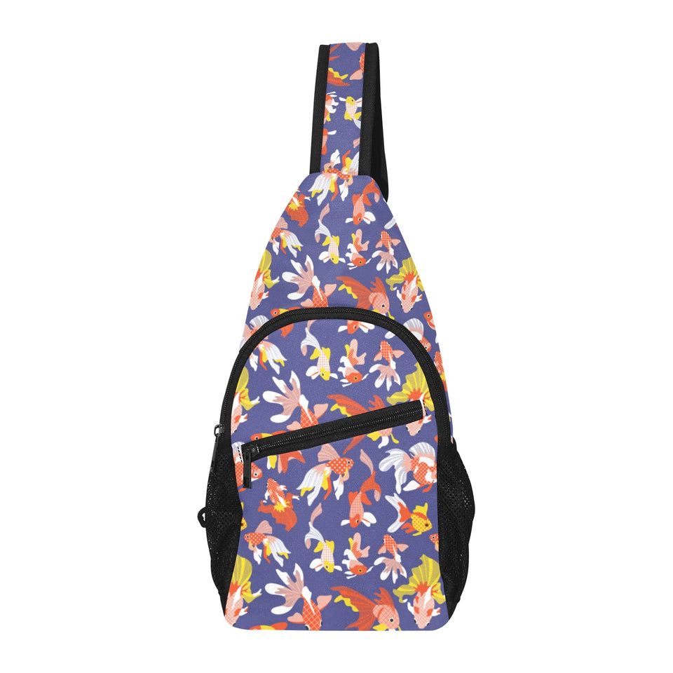 Goldfish Pattern Print Design 04 All Over Print Chest Bag