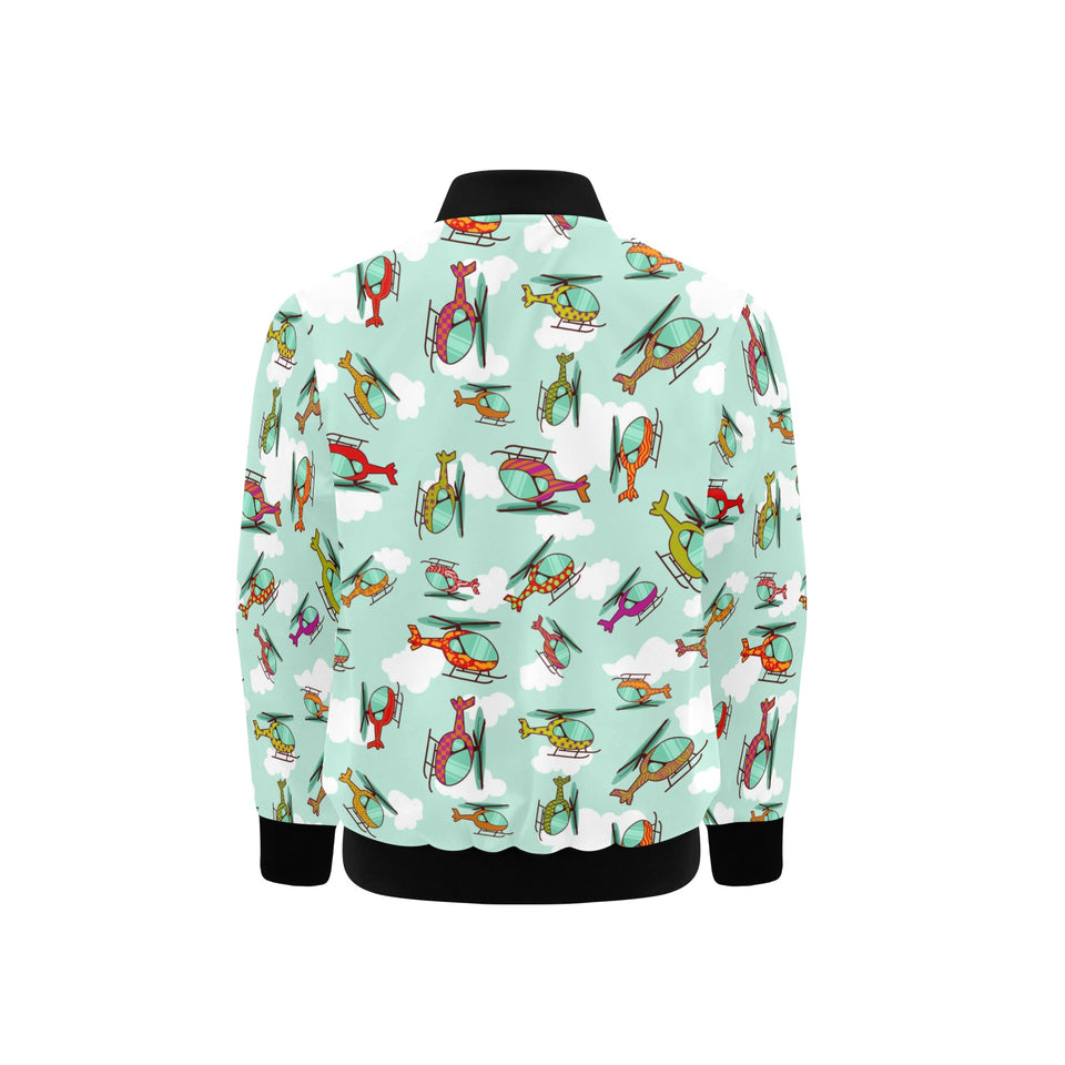Helicopter design pattern Kids' Boys' Girls' Bomber Jacket