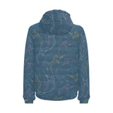 Swordfish Pattern Print Design 02 Men's Padded Hooded Jacket