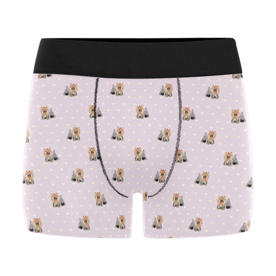 Yorkshire Terrier Pattern Print Design 02 Men's All Over Print Boxer Briefs Men's Underwear