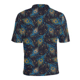 Beautiful peacock feather pattern Men's All Over Print Polo Shirt