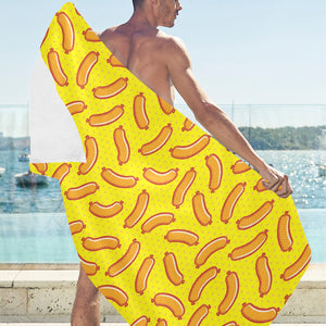 Sausage Pattern Print Design 01 Beach Towel
