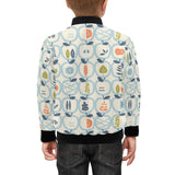 apples leaves pattern Kids' Boys' Girls' Bomber Jacket