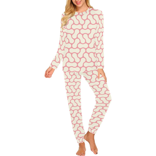 peanuts texture pattern Women's All Over Print Pajama Set