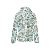 Dragonfly Butterfly Plants insect flower vintage s Women's Padded Hooded Jacket