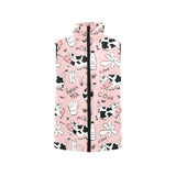 Cows milk product pink background Women's Padded Vest
