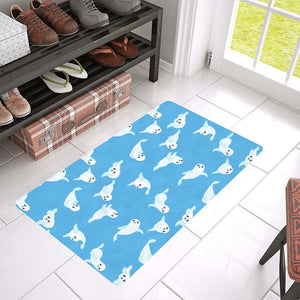 Cute sea lion seal pattern background Doormat