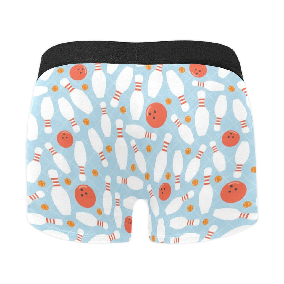 Bowling ball bowling pins blue blackground Men's All Over Print Boxer Briefs Men's Underwear