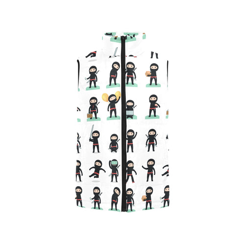 Cute ninja katana sword pattern Men's Padded Vest