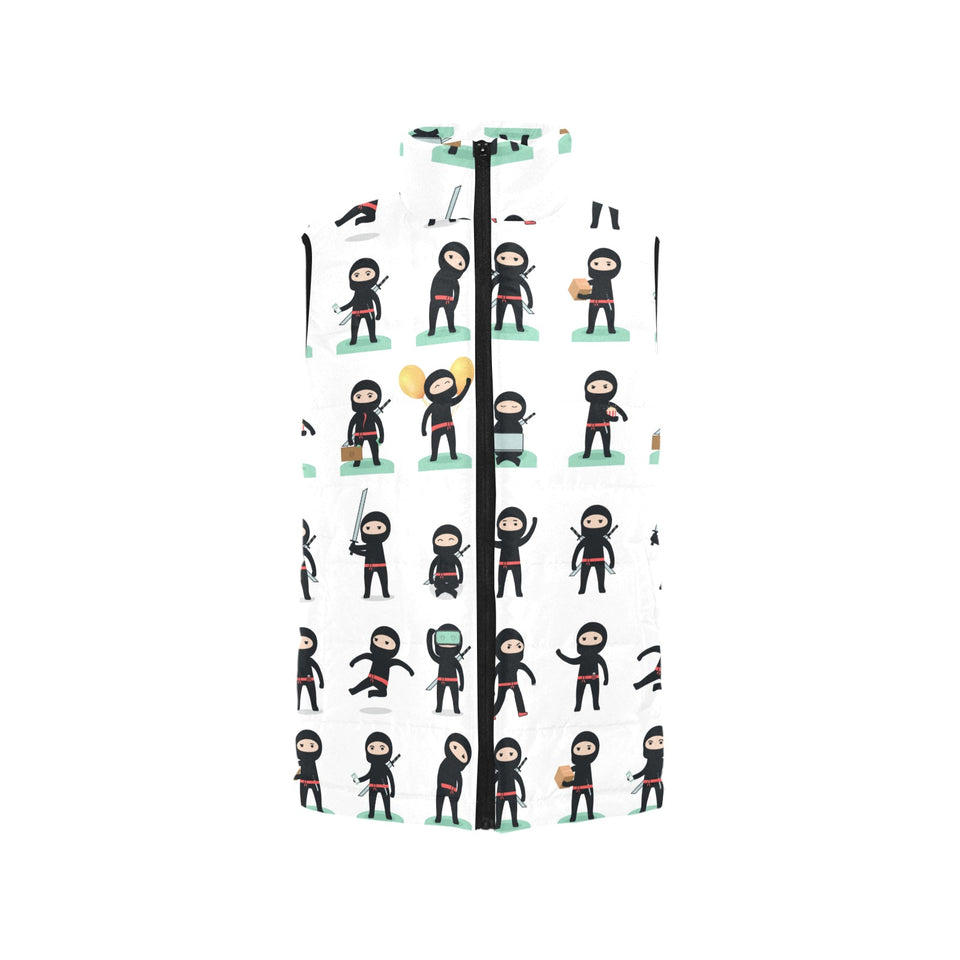 Cute ninja katana sword pattern Men's Padded Vest