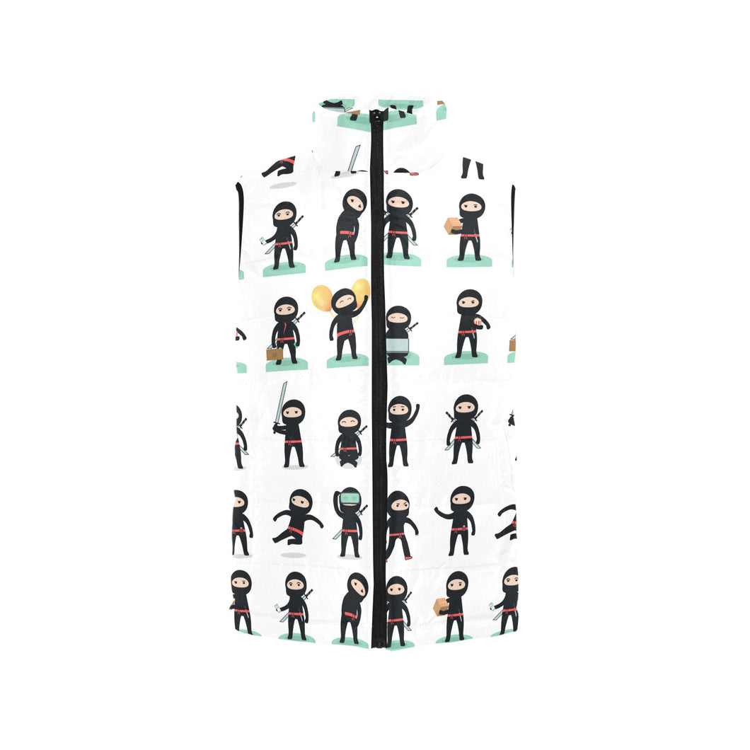 Cute ninja katana sword pattern Men's Padded Vest