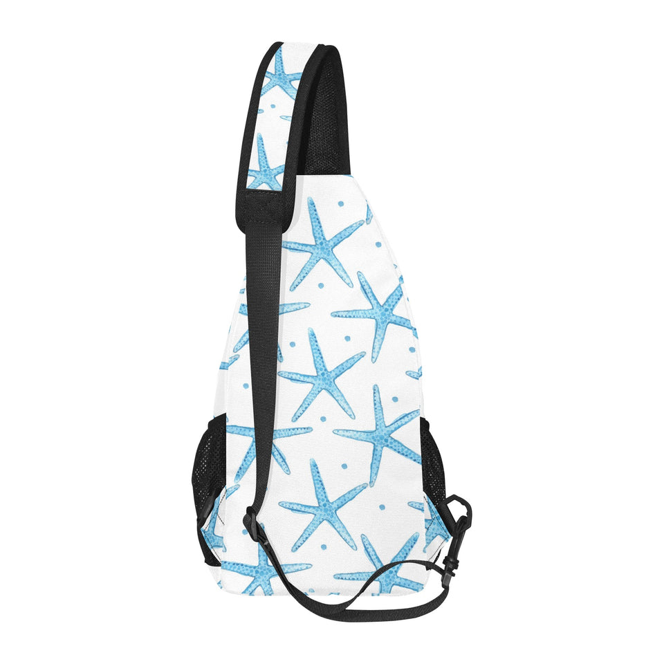 Watercolor starfish pattern All Over Print Chest Bag