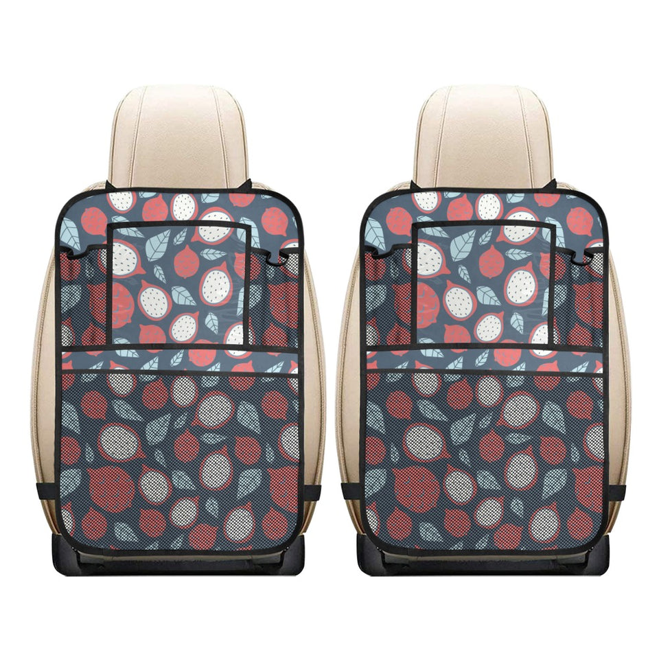 dragon fruits dark blue background Car Seat Back Organizer