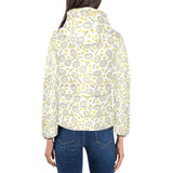 Tennis Pattern Print Design 02 Women's Padded Hooded Jacket