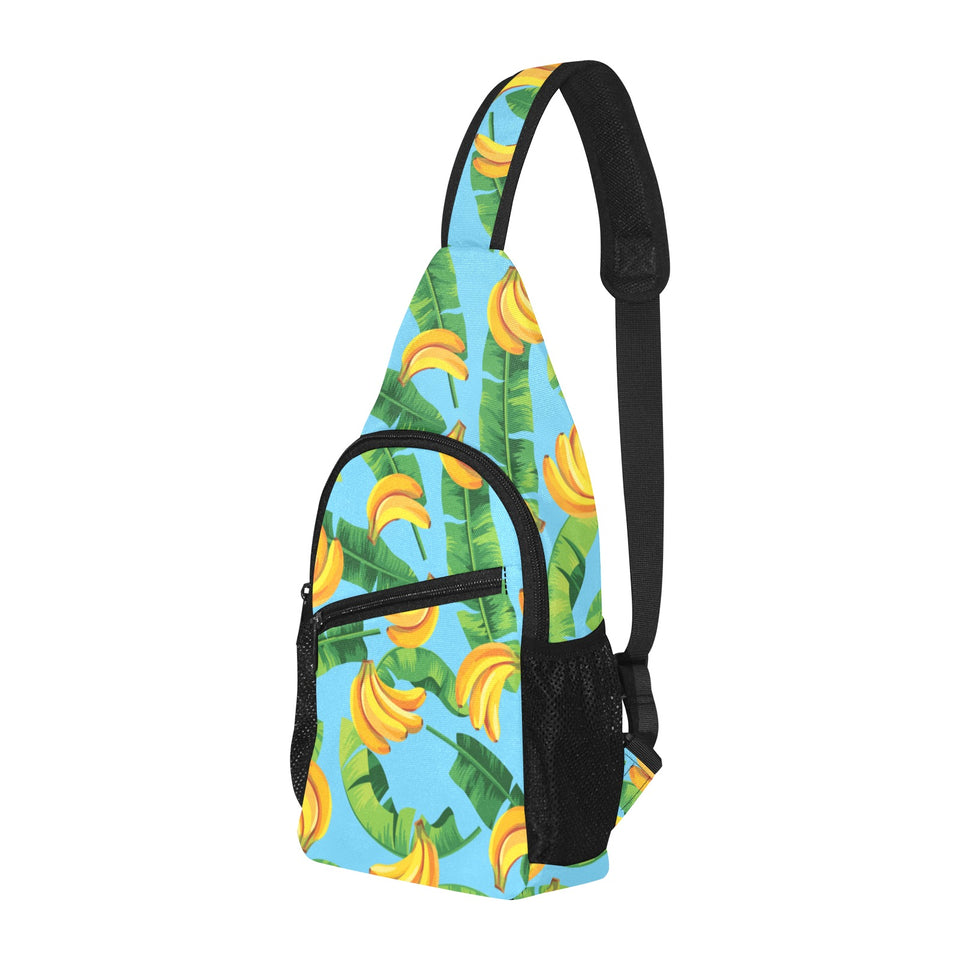banana leaves banana design pattern All Over Print Chest Bag