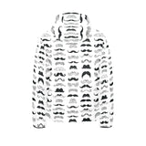 Mustache Beard Pattern Print Design 04 Kids' Boys' Girls' Padded Hooded Jacket