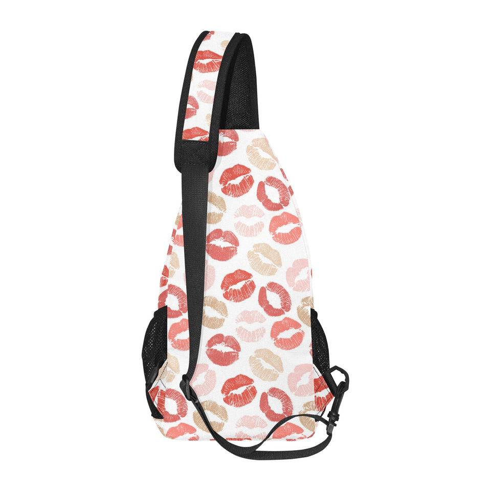 Lips Pattern Print Design 04 All Over Print Chest Bag