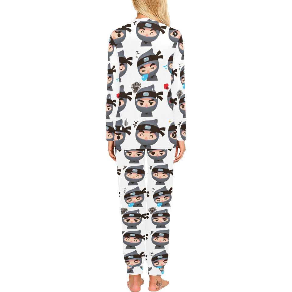 Cute ninja design pattern Women's All Over Print Pajama Set
