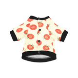 Tomato dot background All Over Print Pet Dog Round Neck Fuzzy Shirt