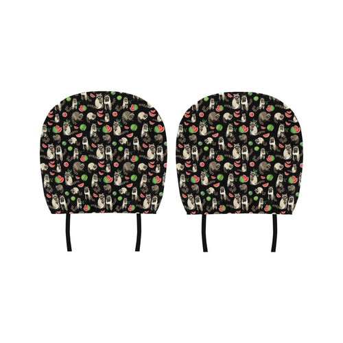 Raccoon watermelon pattern Car Headrest Cover